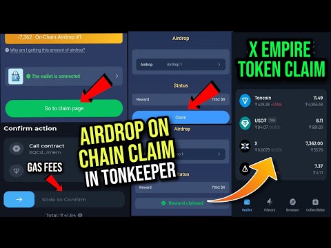 X Empire Token Airdrop On chain Claim Ton Keeper | X Empire Token Withdraw In Ton Keeper Gas Fees ?