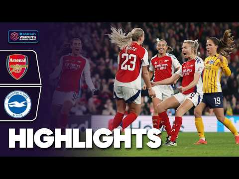 Five Star Arsenal Get First Win at Home 🌟 | Arsenal v Brighton Highlights | Barclays WSL 2024-25