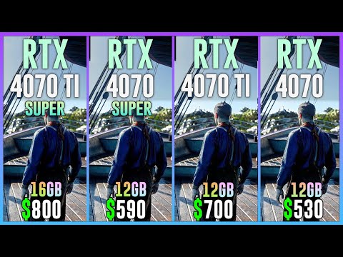 RTX 4070 TI SUPER vs RTX 4070 SUPER vs RTX 4070 TI vs RTX 4070 - Test in 20 Games