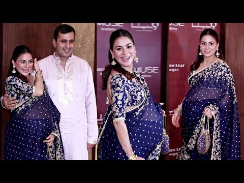 Pregnant Shraddha Arya Flaunts Growing Baby Bump With Husband Rahul Nagal At Adhvik Mahajan Party