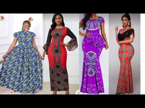 LONG AFRICAIN PAGNE GOWNS STYLES FOR BEAUTIFUL LADIES