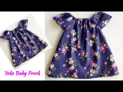 Yoke Baby Frock Cutting and stitching very Easy | Baby Frock Cutting and stitching