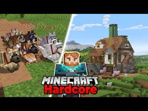 I Built a HOUSE for ALL THE NEW DOGS in Hardcore Minecraft 1.21 Survival