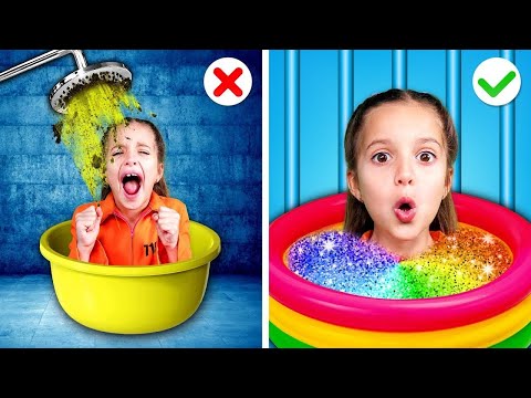 GOOD vs BAD Cop in Jail! Priceless Babysitting Hacks and Smart Parenting Ideas by Gotcha! Viral