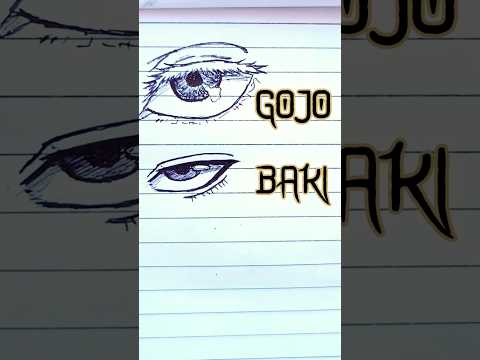 Drawing Gojo and Baki eyes #shorts #jujutsukaisen #baki #drawing #Gojo #eyes