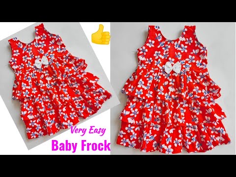 Layer Frill Baby frock cutting and stitching | Baby Frock cutting and stitching 2-3 year