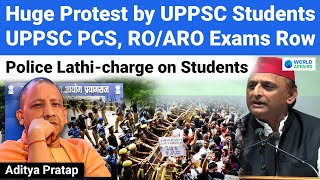 Massive Protest by UPPSC Aspirants in Prayagraj over UPPSC PCS & RO/ARO Exam Format | World Affairs