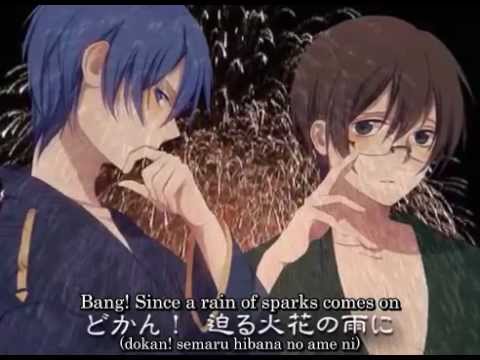 [Len Gakupo Kaito Kiyoteru] Flowers Bloom in The Night Sky Please Summer! (english & romaji sub)