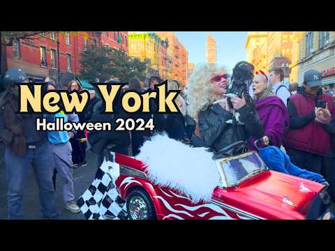 4K NYC Halloween Walk | Live Music, Dog Parade & Over-the-Top Halloween Decorations!