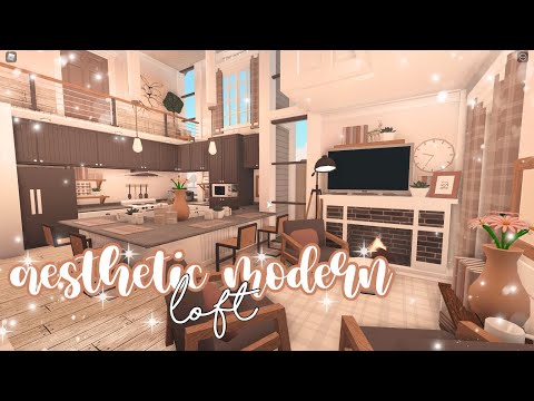 Aesthetic modern loft house♡ | bloxburg speedbuild | luminto