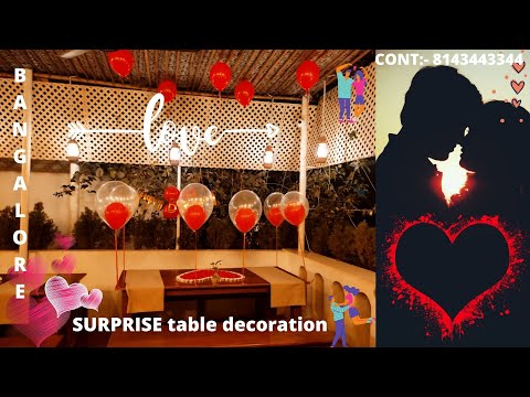 Hotel Table decoration | lovers decoration | Valentin's day | Helium Balloons on Table | DIY Balloon