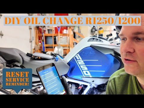 How To Change Oil BMW r1250 GS 1200 Adventure with Service Light Reset