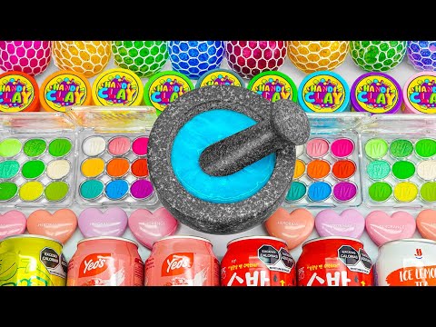 Satisfying Video How To Make Clear Slime Rainbow Colorful Eyeshadow Mixing Random Things ASMR