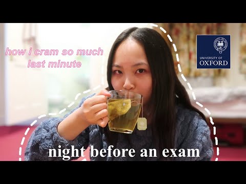 how i cram a lot of information last minute | night before an exam vlog