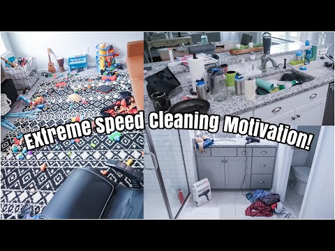 EXTREME SPEED CLEANING MOTIVATION | REAL LIFE MESS | MESSY HOUSE CLEAN WITH ME