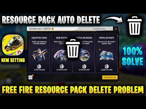 Free Fire Resource Pack Auto Delete Problem | Solve resource pack auto delete problem in free fire