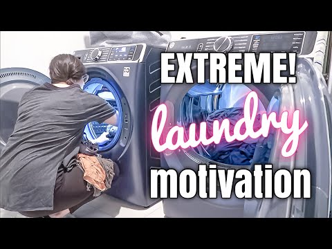 ALL DAY LAUNDRY ROUTINE | EXTREME LAUNDRY MOTIVATION | WEEKLY LAUNDRY ROUTINE