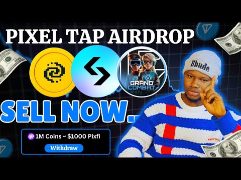 How to Withdraw PixelTap Airdrop(Pixelverse Airdrop) and Sell On Bitget |  Grand Combat Review