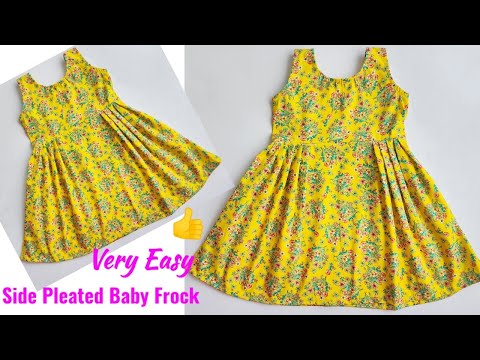 Side Pleated Baby frock cutting and stitching  | Baby Frock cutting and stitching