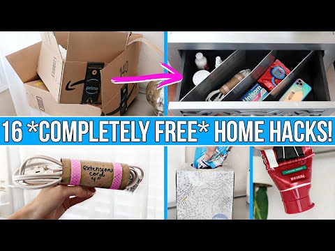 16 *COMPLETELY FREE* HOME HACKS THAT WILL BLOW YOUR MIND! 🤯