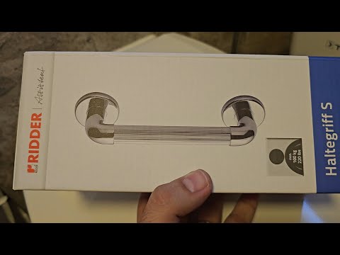 RIDDER Bathroom wall mounted Grab handle S (from Lidl) - unboxing and install