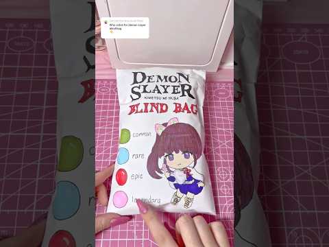 demon slayer blind bag 11!🖤#anime #diy#craft#papercraft#blindbag #asmr#demonslayer#unboxing #shorts