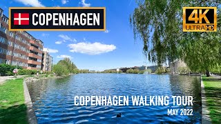 Copenhagen, Denmark 🇳🇴 The Lakes Loop • May 2022 • 4K Walking Tour (▶86min)