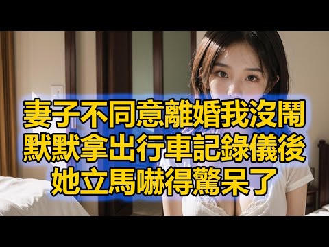 妻子不同意離婚我沒鬧，默默拿出行車記錄儀後，她立馬嚇得驚呆了