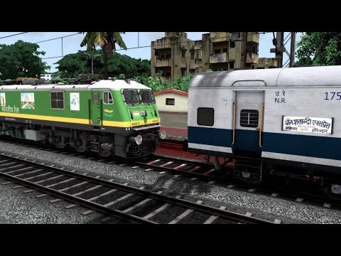 WDM3D to WAG9 LOCOMOTIVE COUPLING JAN SHATABDI EXPRESS I BUMPY RAILROAD I Indian Train Simulator