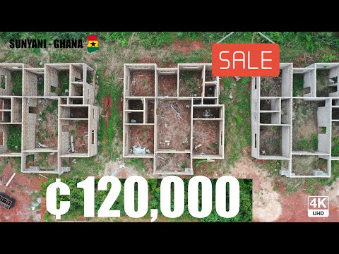 3 x 3 Bedroom Uncompleted Houses for sale Ȼ120000 Each at Nkrankese Sunyani Ghana 4K