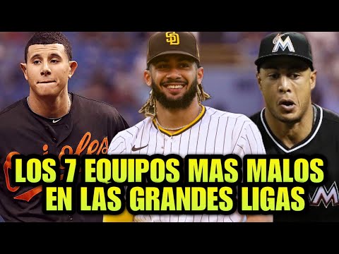 LOS 7 EQUIPOS MÁS PERDEDORES EN LAS GRANDES LIGAS, MLB LOS PEORES - BASEBALL SPORTS NEWS