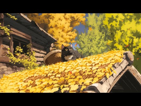 Roof Covered Leaves 🍂🏠Autumn Chillhop Radio ~ Lo-fi Hiphop 🐾🎶  Beats to sleep/Chill to