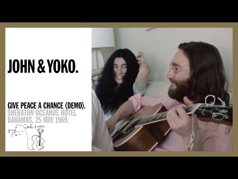 Give Peace A Chance (demo) - John & Yoko, Sheraton Oceanus Hotel, 25 May 1969 (5K Music Video)