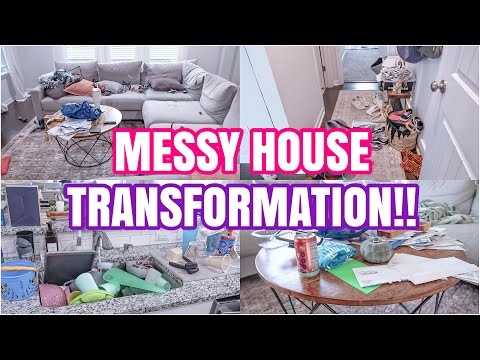 MESSY HOUSE TRANSFORMATION | EXTREME CLEAN WITH ME 2024 | EXTREME CLEANING MOTIVATION