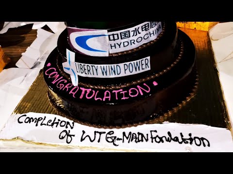 Celebrating Vlog, Tasty cake, Turbines Main Foundation Completion, Wind Power Plant #Milestone