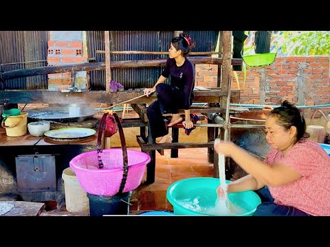 Making Cambodian Rice Noodles from START to FINISH | Rice Noodles distributor in Siem Reap, Cambodia