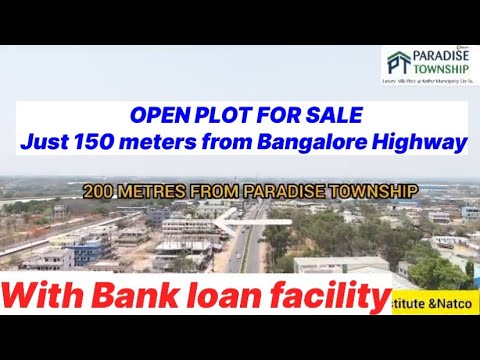 Open plot for sale with bank loan facility || HMDA RERA || 150 meters from Bangalore highway ||