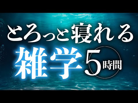 【睡眠導入】とろっと寝れる雑学5時間【合成音声】