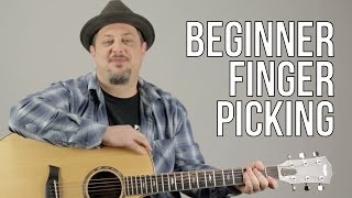 Beginner Fingerpicking Guitar Lesson - How to play Fingerstyle Guitar For a Beginner