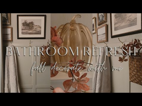 BATHROOM MAKEOVER + fall decorate with me 2024