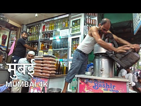 MUMBAI, Bhuleshwar Walking Tour 🇮🇳 - India Street Life 4K HDR