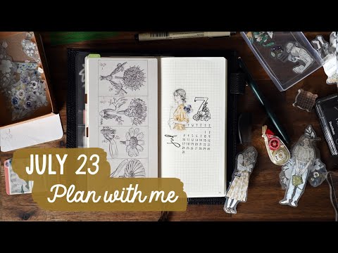 Plan with me: July 2023 | Planner Flip-through and Hobonichi Weeks | Moterm Weeks Cover