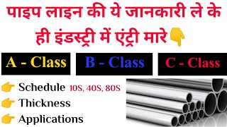 Pipe Schedule Chart | Pipe Class Explained | Pipe Schedule Explained