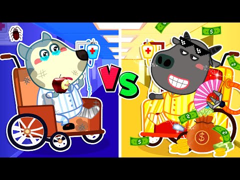 RICH VS BROKE KIDS IN HOSPITAL | FUNNY RICH VS POOR SITUATIONS 🐺 Cartoons for Kids | LYCAN - Arabic