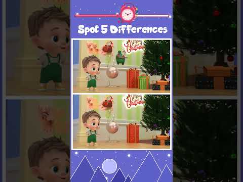 SPOT the DIFFERENT | Find 5 Differences GAME | Merry Christmas Song | Kids Songs | Danny & Dino