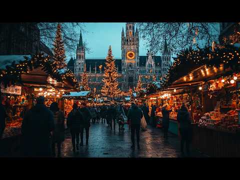 Christmas in Bavaria, a walk through beautiful Germany. Christmas Markets and Architecture of Munich