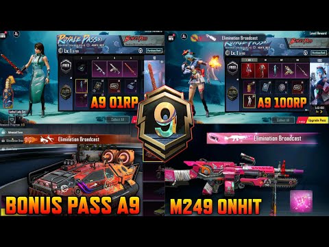 A9 Royal Pass 100Rp | 1 To 100Rp Leaks | Bonus Rp A9 | Rp Vehicle Skin | Rp Upgrade | M249 On-Hit