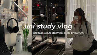 uni study vlog 🌙 late night 3 AM studying, being productive, electrical engineering labs