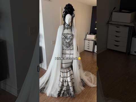 Bride of Frankenstein Gown 🥹🫶 #cosplay #costume #cosplays #cosplayers #designer #bridalgown