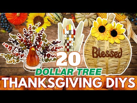 🦃 Turkey, Pie, & DIY! 20 Thanksgiving Dollar Tree DIYS to to Try Now